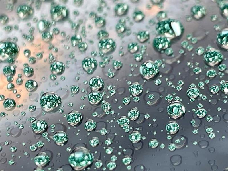 Water beading on ceramic coated paint